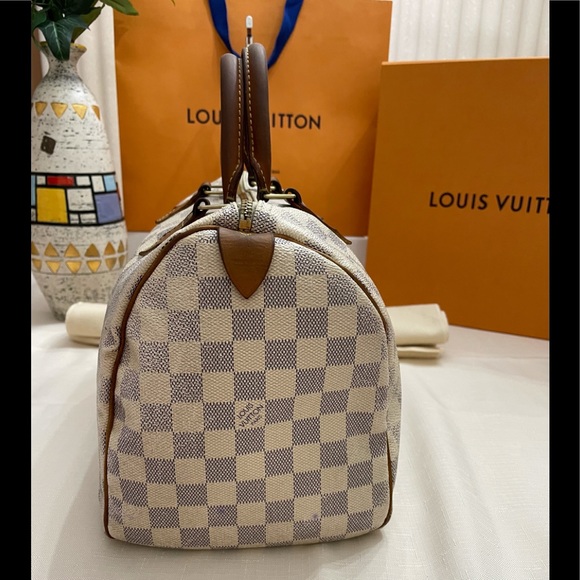 Authentic Louis Vuitton Speedy 30 Damier Azur - Picture 6 of 15